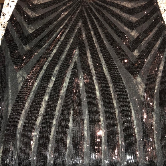 NEW!!! Black Sequin & Sheer Sleeveless Dress 💃🏾 - Picture 7 of 14